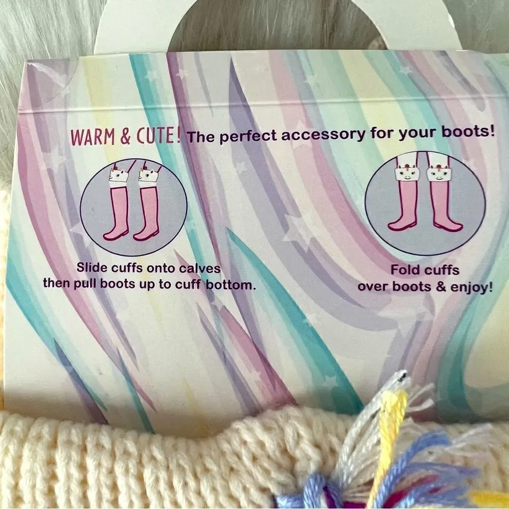 Cupcakes and Cartwheels Magi-Cool Unicorn Boot Cuffs